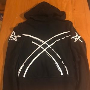 Hoodie with shooting star design Medium.